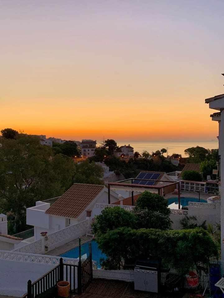 La Villa Escondida 1 Precioso Estudio Vista Al Mar 말라가 외부 사진
